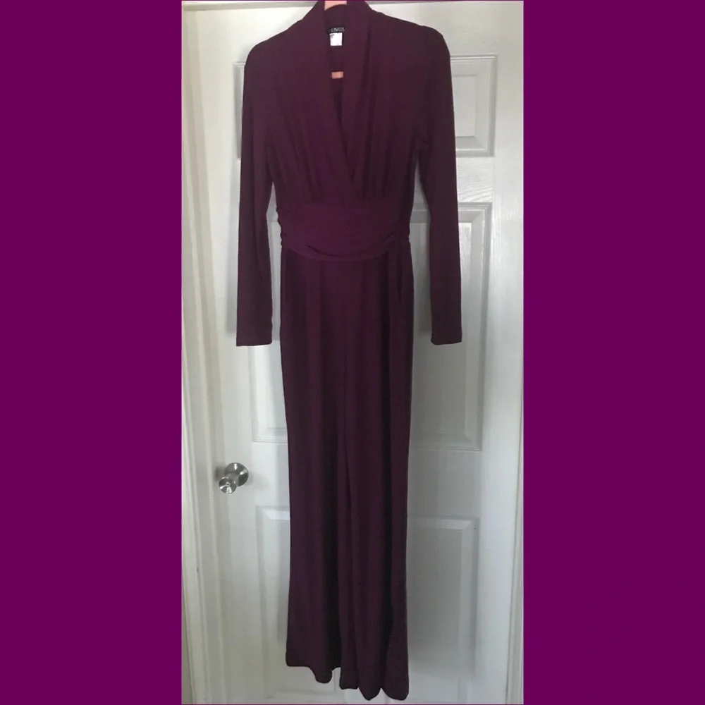 Venus Women’s Purple Long Sleeve Jumpsuit Size S